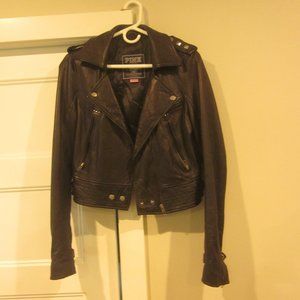 Victoria's Secret Pink Leather Moto Jacket